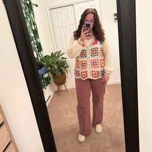 Umgee Multicolor Crochet Cardigan